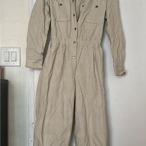 12th Tribe Beige Jumpsuit